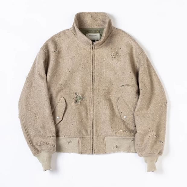 아나크로놈 ANACHRONORM 24fw 데미지 트위드 드리즐러 자켓 2