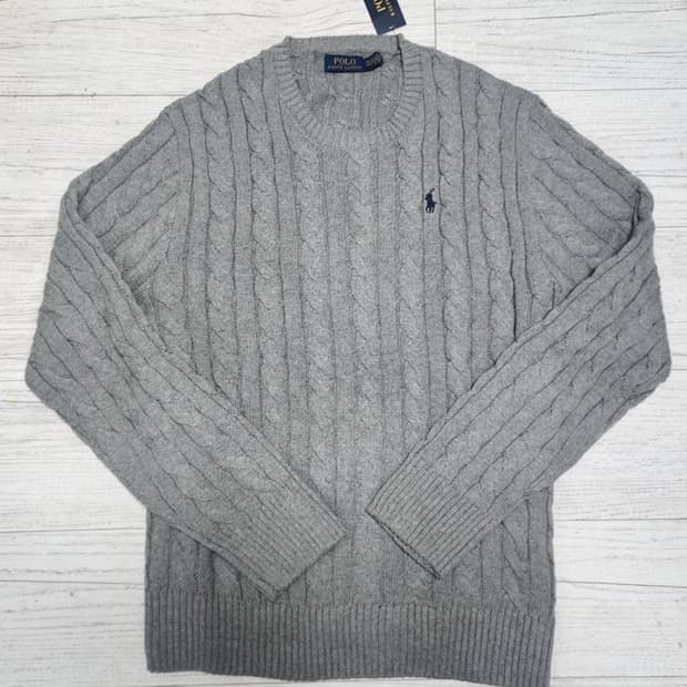 폴로 케이블니트XL 그레이 새상품