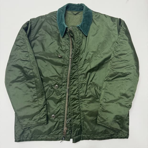 미해군 덱 자켓 코듀로이 카라 60-70 베트남전 자켓 L