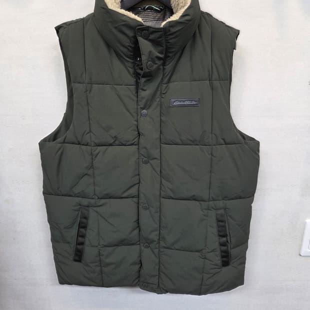 에디바우어 셰르파 패딩조끼 L 카키 