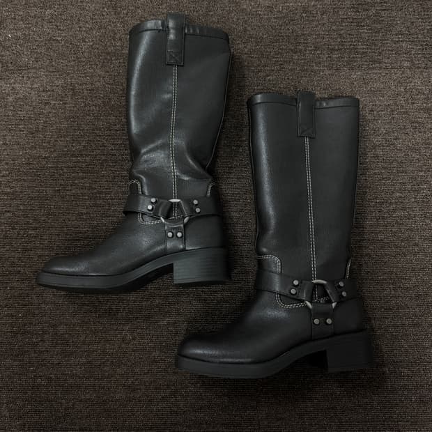 자라(ZARA) 블랙 엔지니어/부츠 (실외 미착용, 실내 착화만)