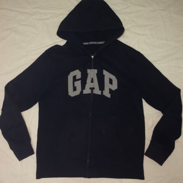 Gap charcoal hood zip-up