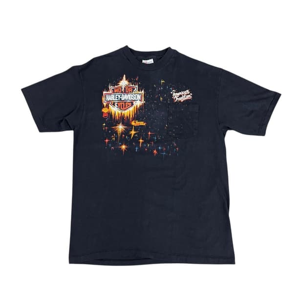 빈티지 80s Harley Davidson 할리데이비슨 포켓 티셔츠