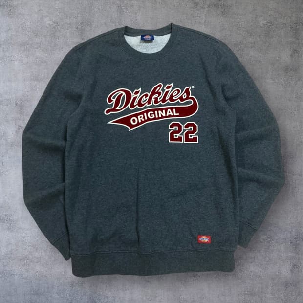 디키즈 스펠아웃 빅로고 차콜 맨투맨