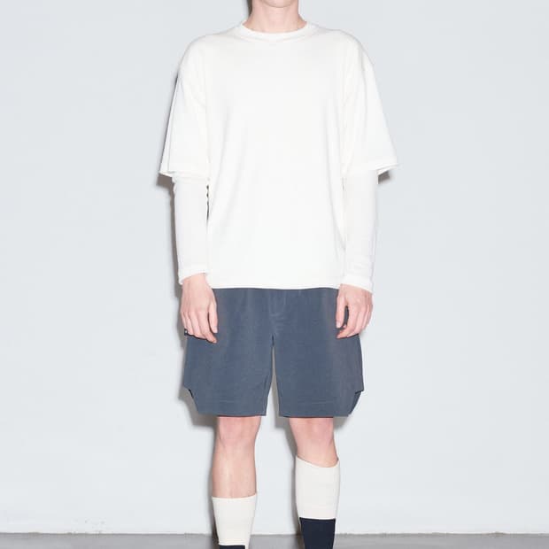 [L] Gr10k TRANSCRIPT DOUBLE WOOL T-SHIRT