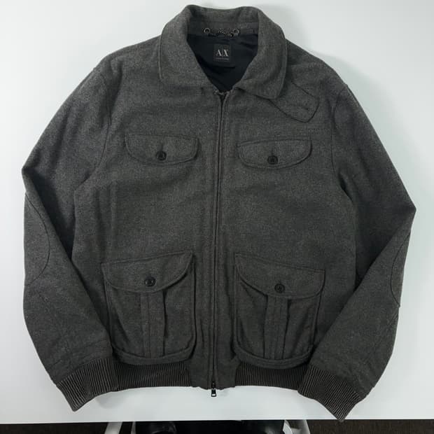 Armani Exchange 알마니 엑스체인지 그레이 울 혼방 자켓