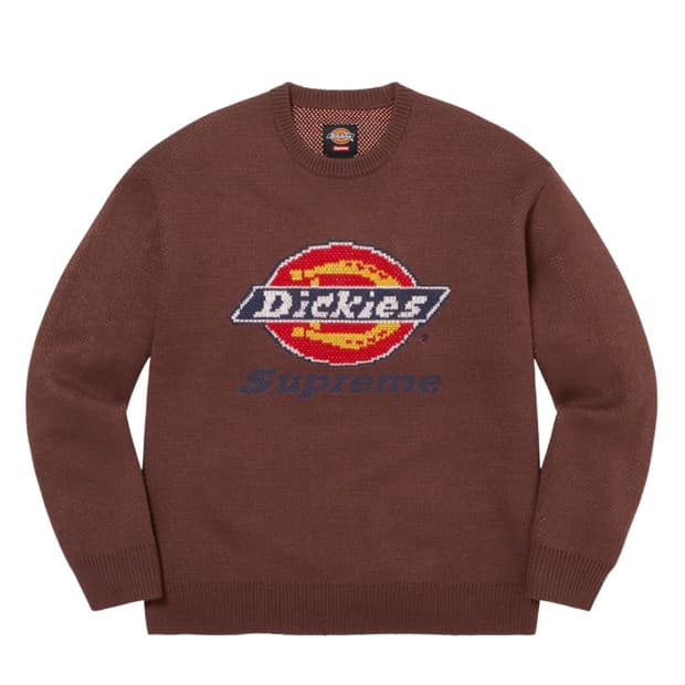 슈프림 디키즈 니트 브라운 xl