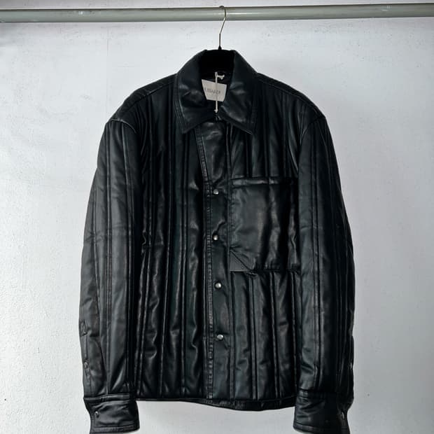 Trussardi stitch point leather jacket