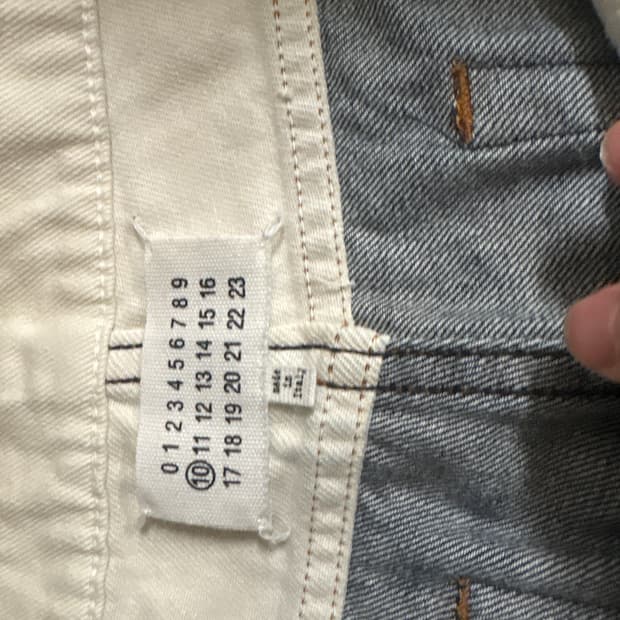 메종 마르지엘라 백스티치 데님팬츠