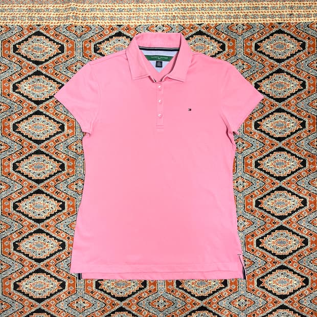 타미힐피거 골프 핑크 카라티셔츠 여성M