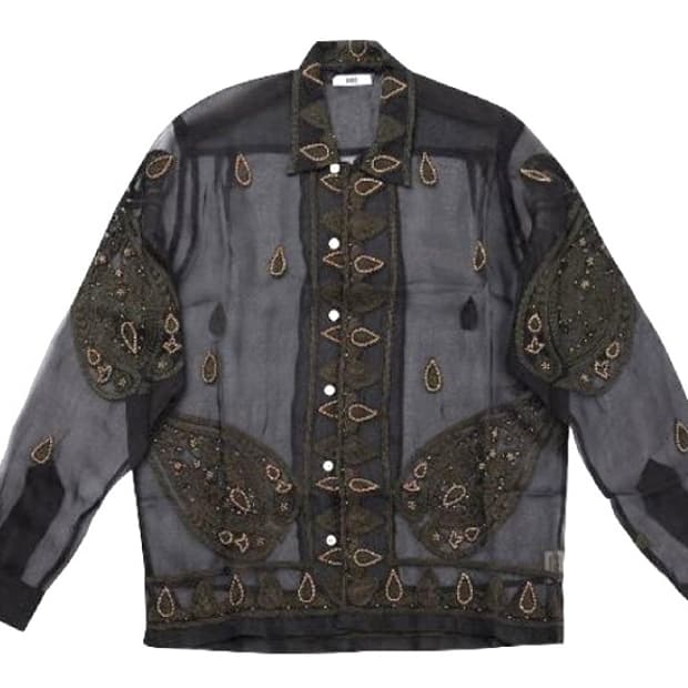 BODE 페이즐리 비즈 장식 실크 셔츠