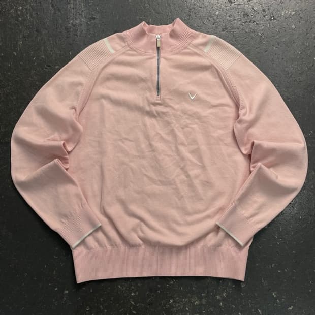 100 캘러웨이 반집업 니트