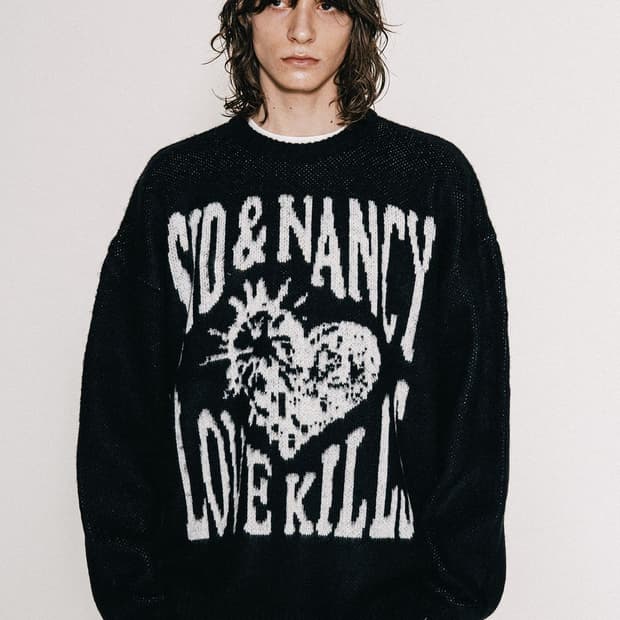 바스틱 러브 킬스 브러쉬 니트 블랙 XL