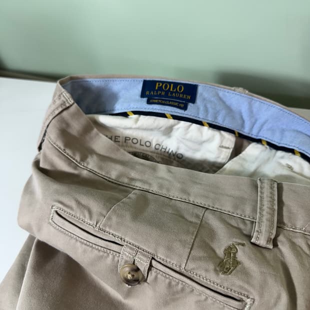 L-XL 34 폴로 랄프로렌 딥베이지 클래식핏 코튼 치노반바지 쇼츠