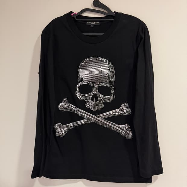 마스터마인드 스와로브스키 스컬 롱 슬리브 티셔츠