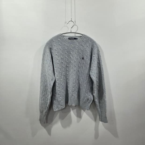 폴로랄프로렌 램스울 케이블 니트 80