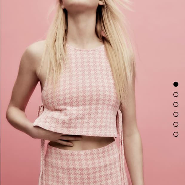 자라 하운드투스 치마바지 (핑크)