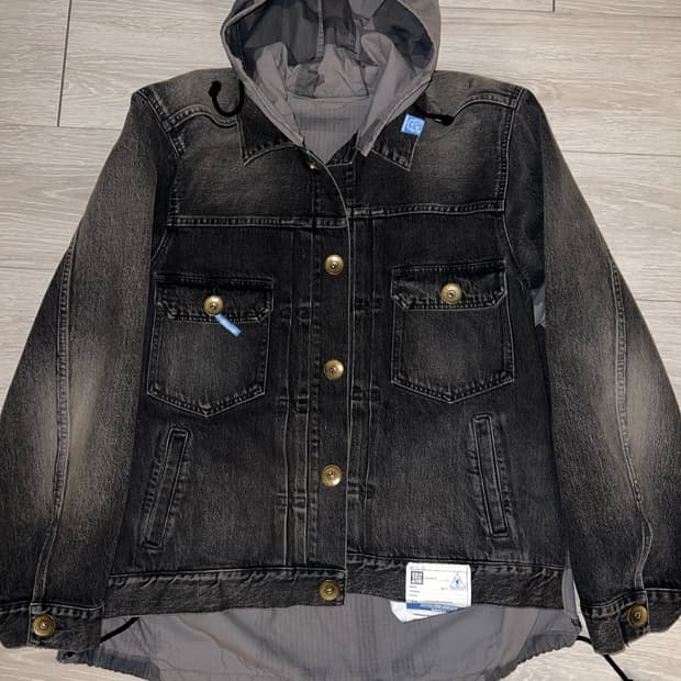 [L] 메종 미하라 야스히로 20ss 디스트로이드 윈드브레이커 데님자켓