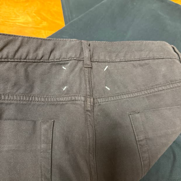 [50] 프랑스구매 마르지엘라 버건디 코튼 캐시미어 슬림팬츠