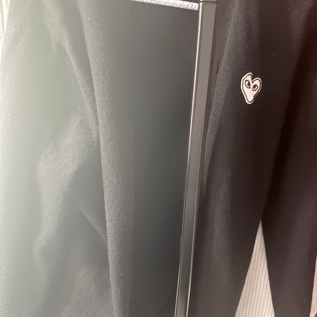 꼼데가르송 화이트와펜 가디건 L