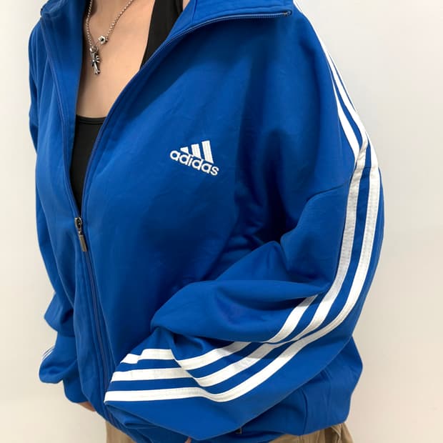 90s'아디다스 블루 트랙 자켓