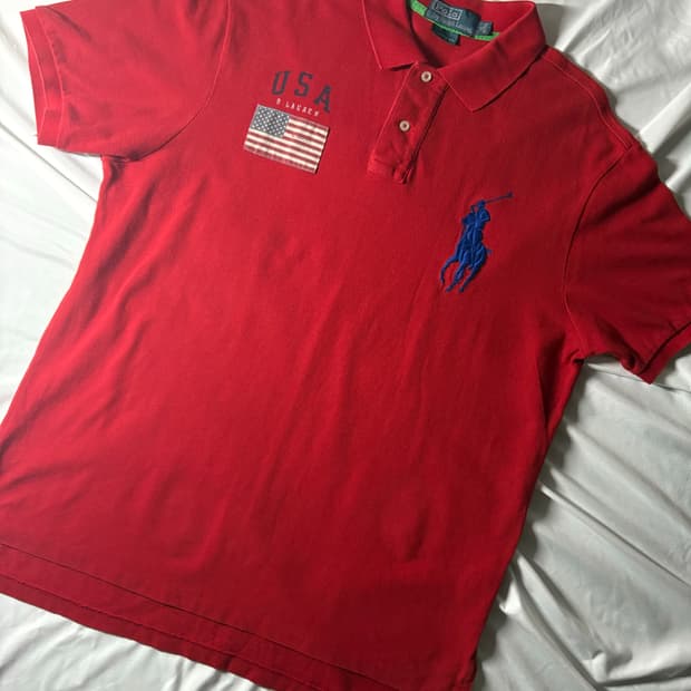 폴로 랄프로렌 USA 성조기 빅포니 반팔 