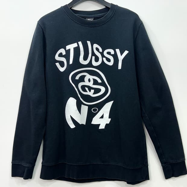 스투시 맨투맨 블랙 L