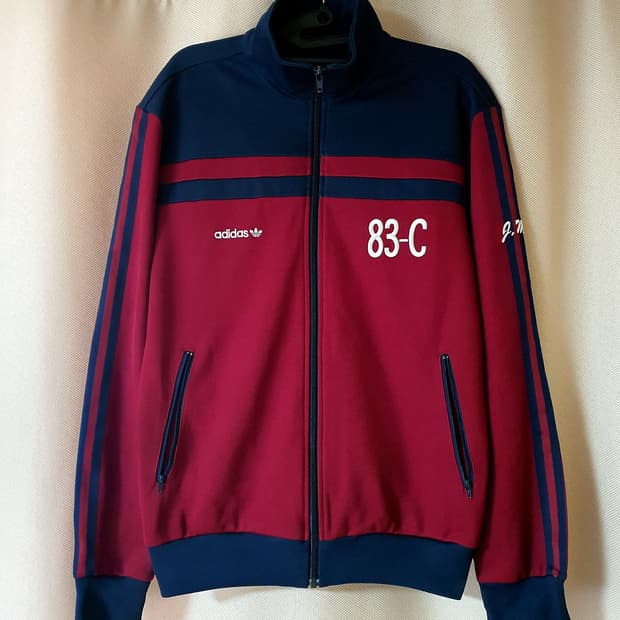 아디다스 베켄바우어 83-C 버건디 트랙탑 져지 95