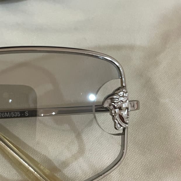 베르사체 실버 프레임 안경 로고안경