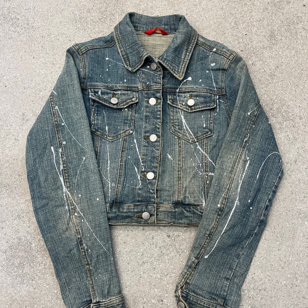 S.P.R 페인팅 데님 자켓