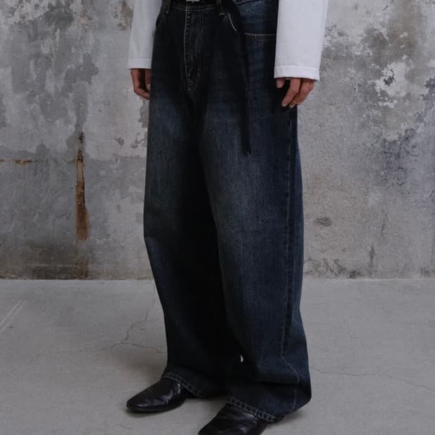 다이브인 LOOSED WIDE DENIM PANTS (DYED INDIG
