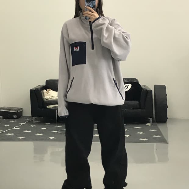 벤 데이비스 후리스 하프 반집업