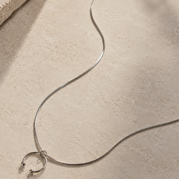 Ellavo Halo Drop Silver Chain