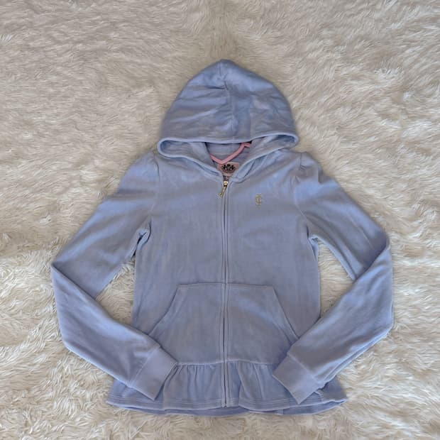 유일매물) 쥬시꾸뛰르 오네갸루 벨벳 후드집업 y2k