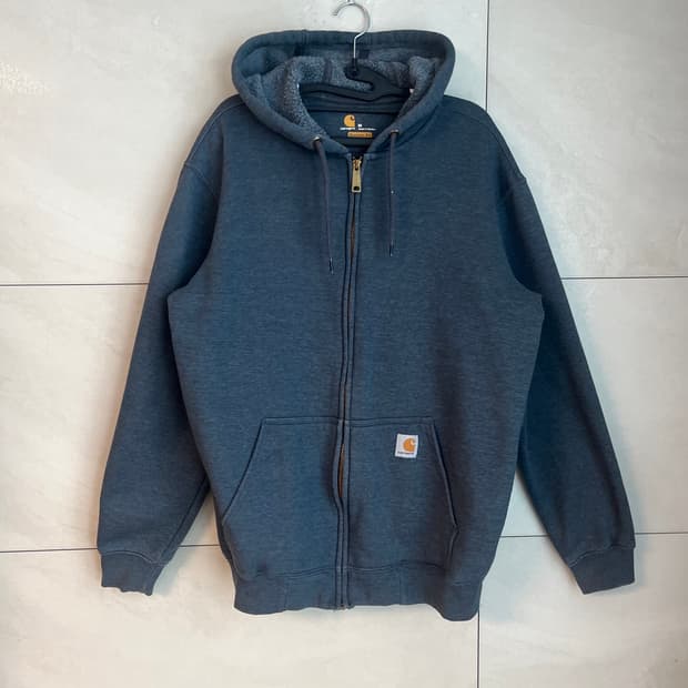 칼하트 오리지널 핏 워시드 네이비 후드집업 [M]