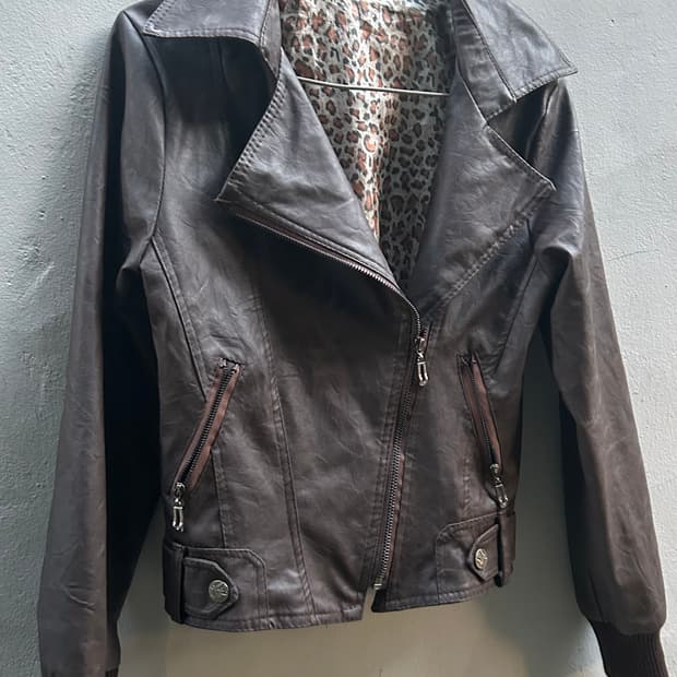 2000s VTG 다크브라운 라이더 가죽자켓