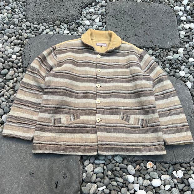 VINTAGE NATURALLY KOMODO 핸드메이드 우븐울자켓