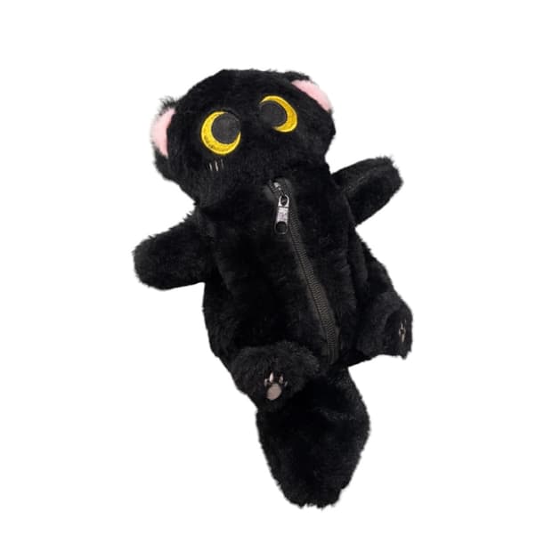 검은 고양이 파우치 필통 