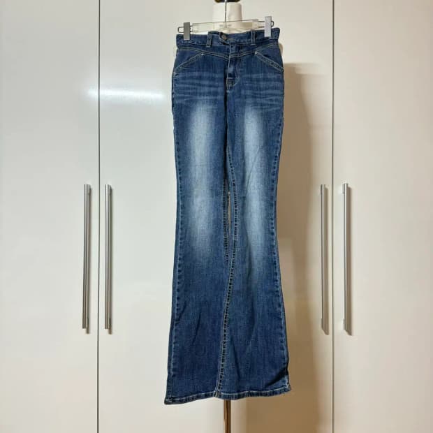 택있음) 원트 want 골반뽕 롱 부츠컷 청바지 s 워싱