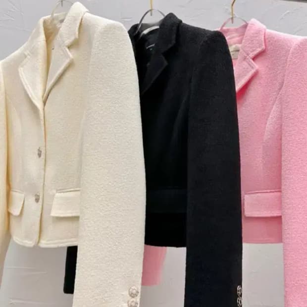 울 트위드 자켓 아이보리 13만원대 고퀄