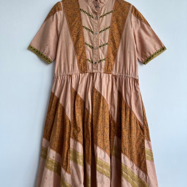 브라운 숲소녀룩 셔츠 원피스