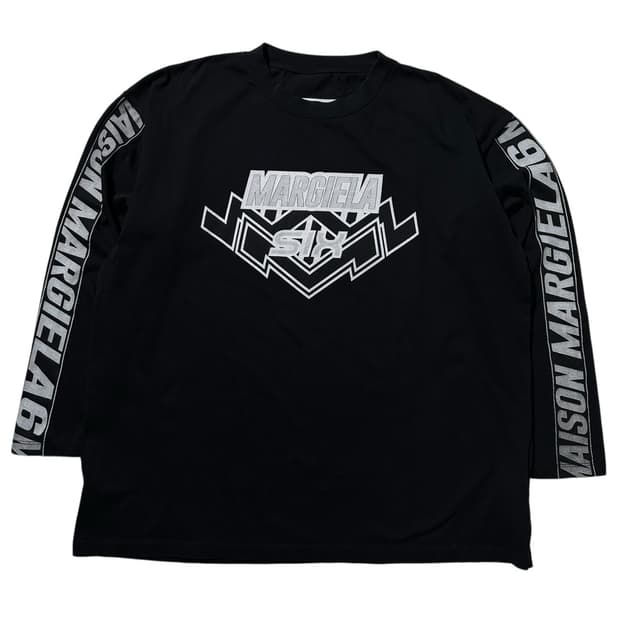 메종 마르지엘라 MM6 로고 프린트 롱슬리브 티셔츠