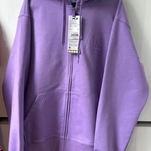 MLB LA 다저스 퍼플 기모 후드집업 남여공용