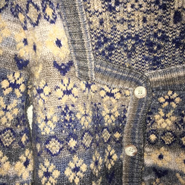 자라 패턴 크롭 가디건