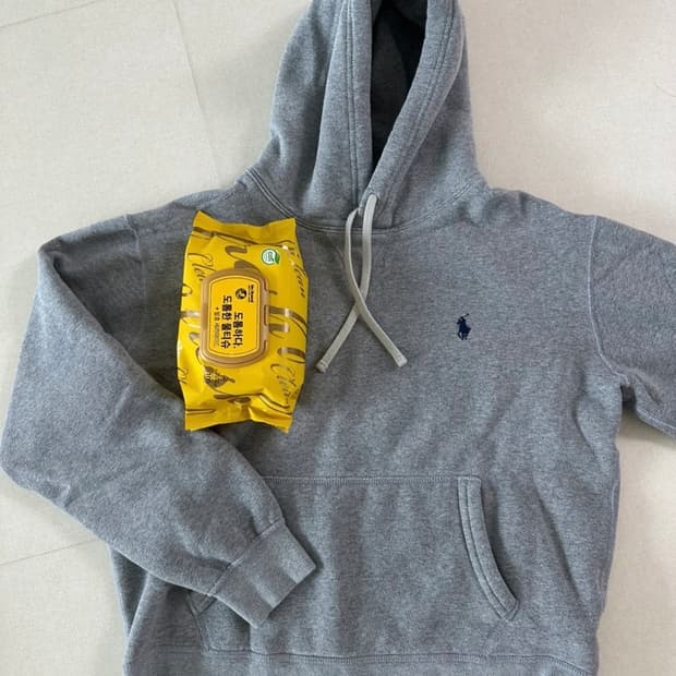 폴로 랄프로렌 회색 후드티 M 95