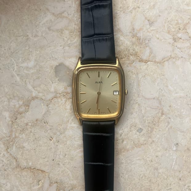 세이코 빈티지 알바 스퀘어 쿼츠 V732-5B80