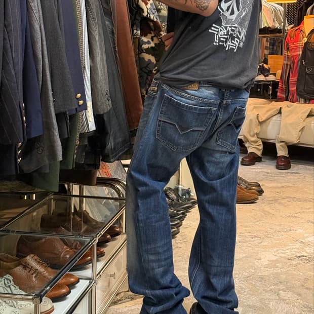 DIESEL ZATINY boot cut washed denimpants