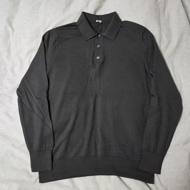 아르켓 메리노 폴로 니트 스웨터 M 98 다크그린  / 긴팔티