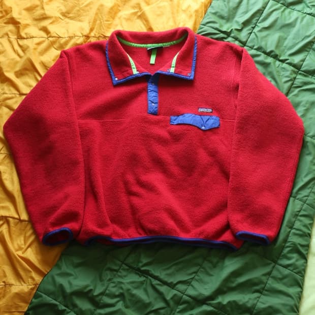 파타고니아 90s 빈티지 신칠라 스냅티 플리스 레드