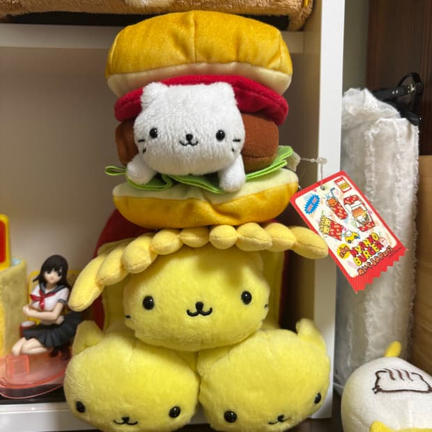 고전 산엑스 햄버거 감자튀김 냥냥냥코 set